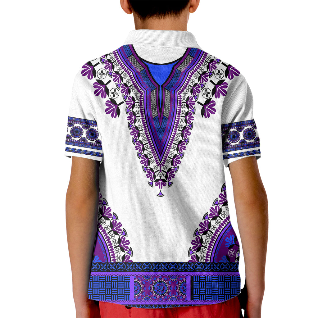 Africa Kid Polo Shirt African Dashiki Royal Purple Version - Wonder Print Shop