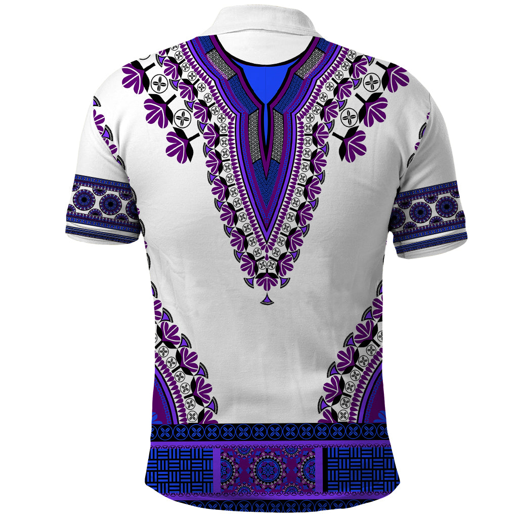 Africa Polo Shirt African Dashiki Royal Purple Version - Wonder Print Shop