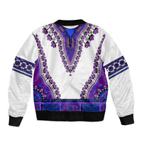 Africa Sleeve Zip Bomber Jacket African Dashiki Royal Purple Version - Wonder Print Shop