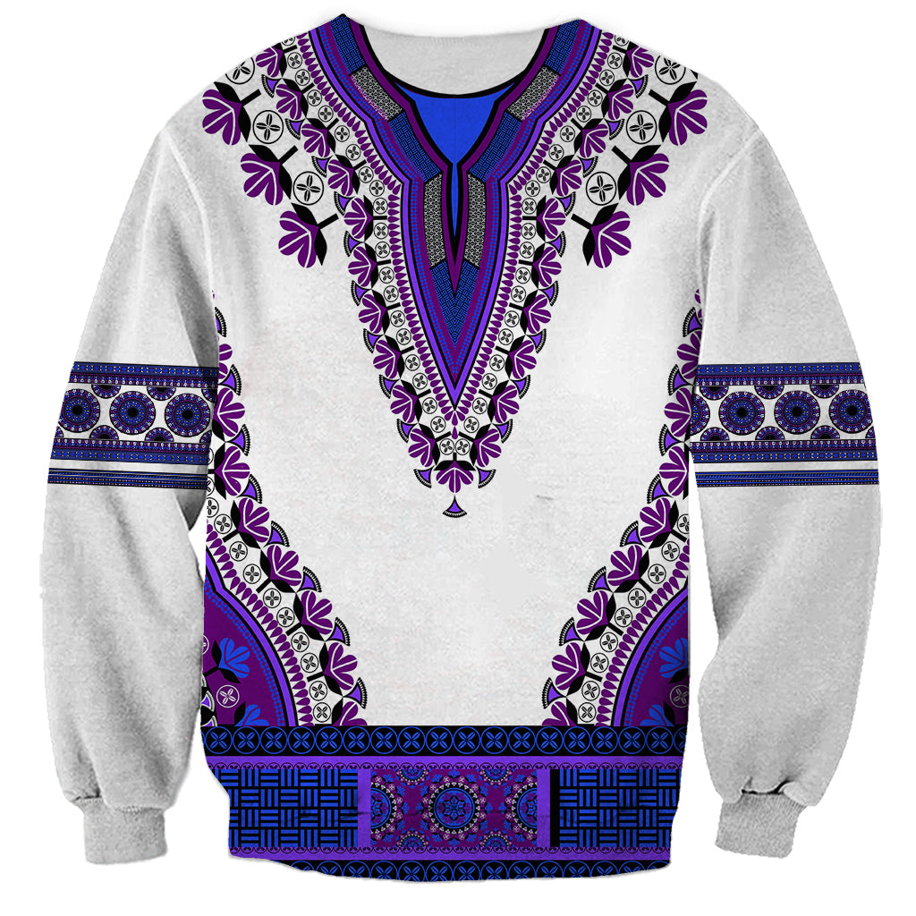 Africa Sweatshirt African Dashiki Royal Purple Version - Wonder Print Shop