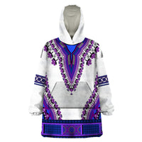 Africa Wearable Blanket Hoodie African Dashiki Royal Purple Version - Wonder Print Shop