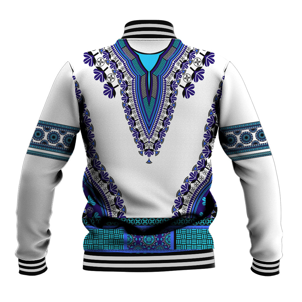 Africa Baseball Jacket African Dashiki Royal Blue Version - Wonder Print Shop