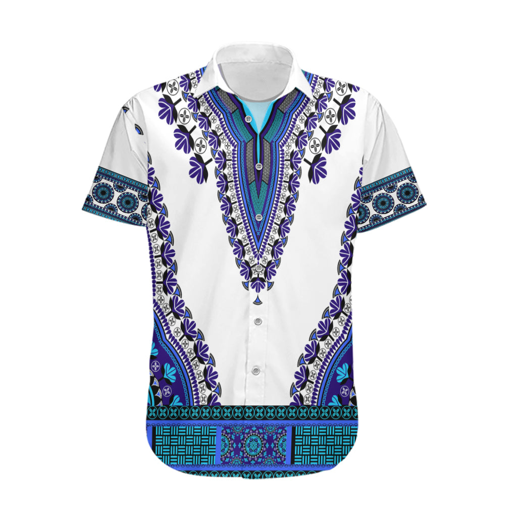 Africa Hawaiian Shirt African Dashiki Royal Blue Version - Wonder Print Shop