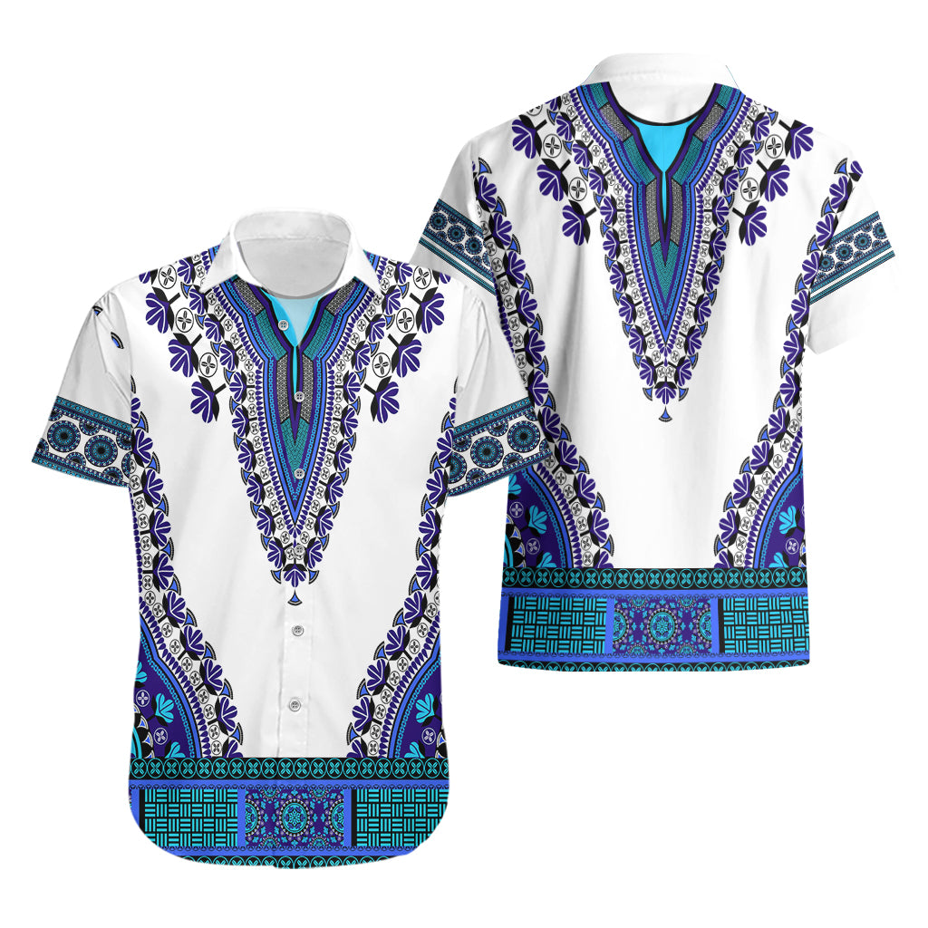 Africa Hawaiian Shirt African Dashiki Royal Blue Version - Wonder Print Shop