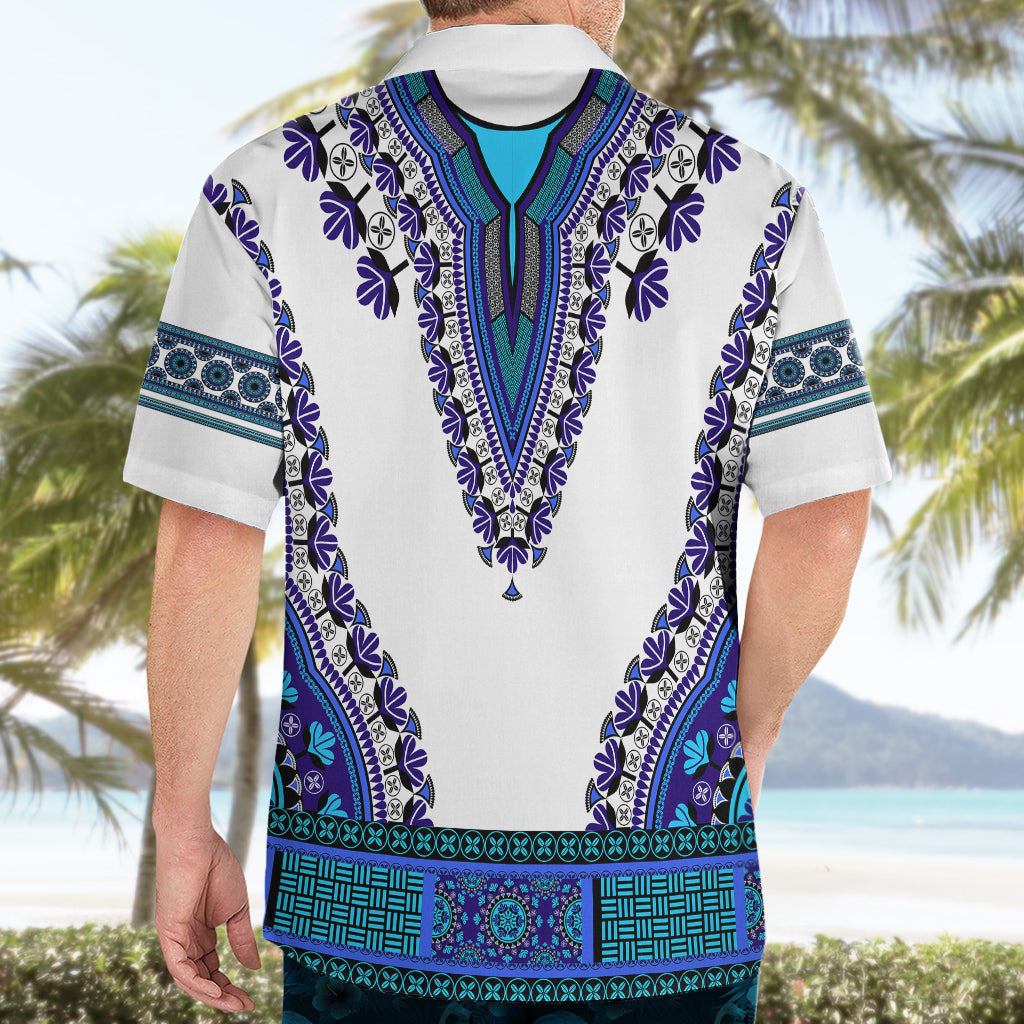 Africa Hawaiian Shirt African Dashiki Royal Blue Version - Wonder Print Shop