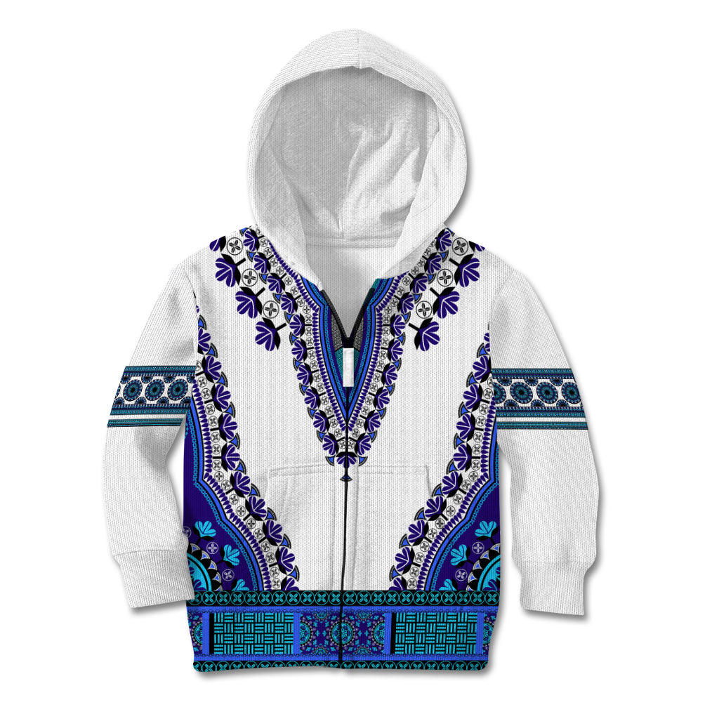 Africa Kid Hoodie African Dashiki Royal Blue Version - Wonder Print Shop