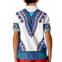Africa Kid Polo Shirt African Dashiki Royal Blue Version - Wonder Print Shop