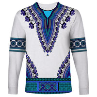 Africa Long Sleeve Shirt African Dashiki Royal Blue Version - Wonder Print Shop