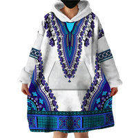 Africa Wearable Blanket Hoodie African Dashiki Royal Blue Version - Wonder Print Shop