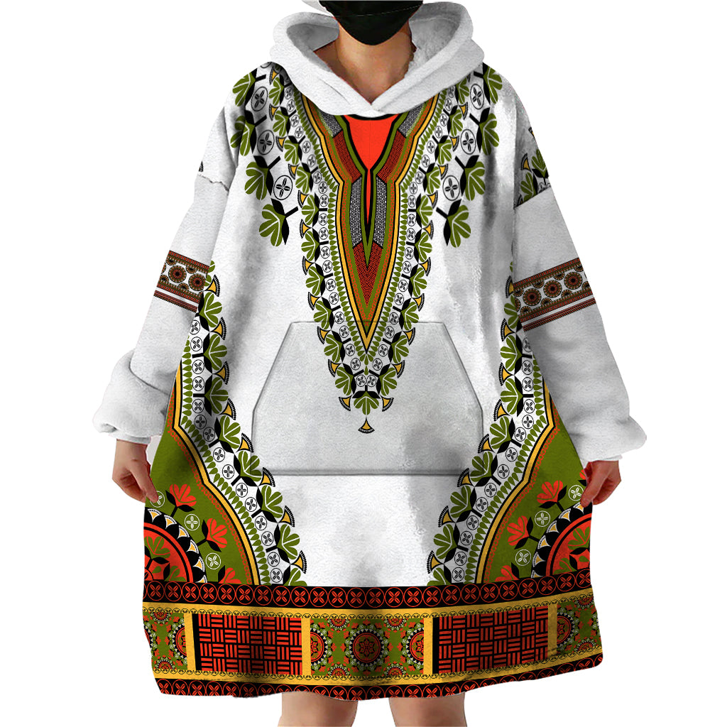 Africa Wearable Blanket Hoodie African Dashiki Royal Gold Version - Wonder Print Shop