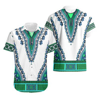 Africa Hawaiian Shirt African Dashiki Royal Turquoise Version - Wonder Print Shop