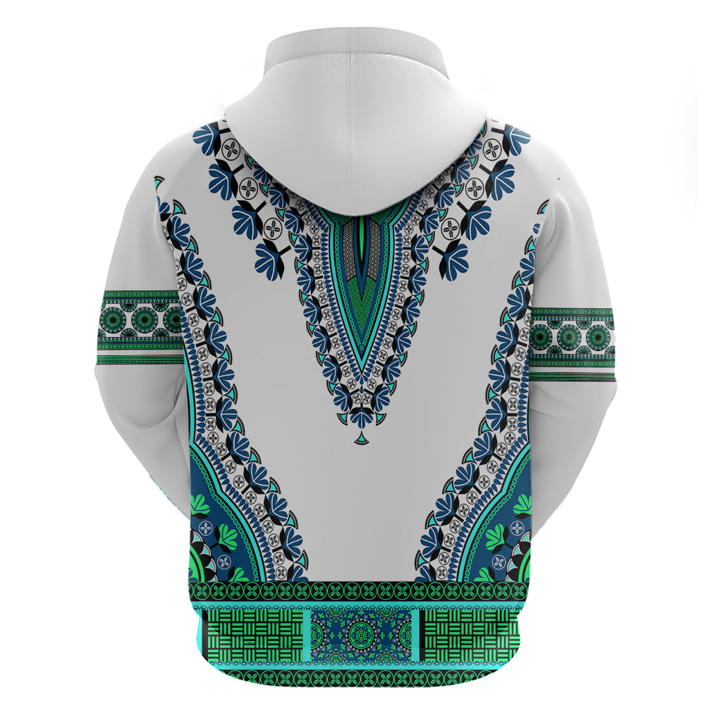 Africa Hoodie African Dashiki Royal Turquoise Version - Wonder Print Shop