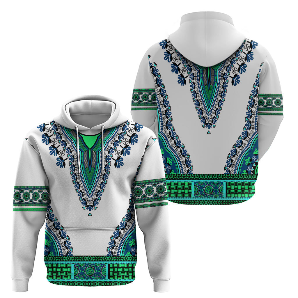 Africa Hoodie African Dashiki Royal Turquoise Version - Wonder Print Shop