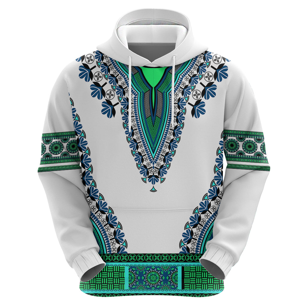 Africa Hoodie African Dashiki Royal Turquoise Version - Wonder Print Shop
