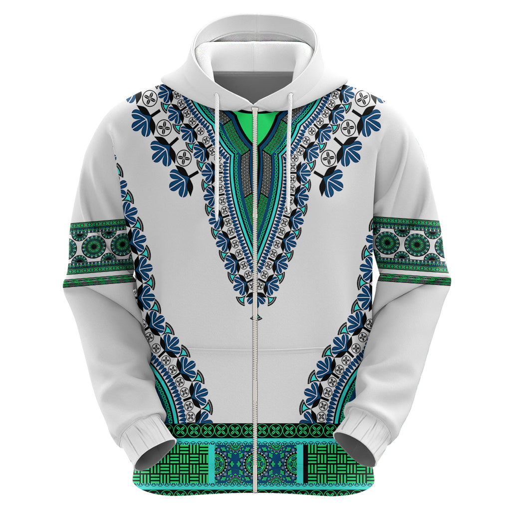 Africa Hoodie African Dashiki Royal Turquoise Version - Wonder Print Shop