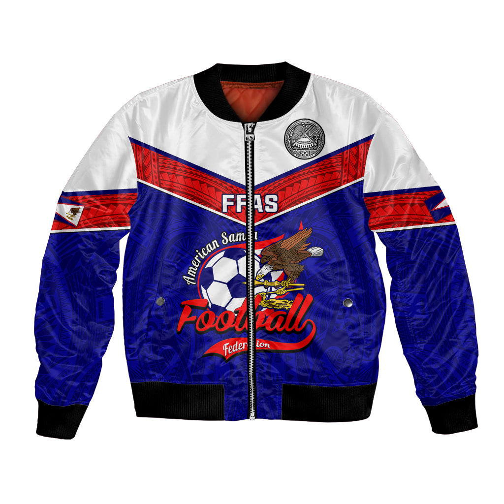 American Samoa Football Bomber Jacket Polynesian Sporty Style - Wonder Print Shop