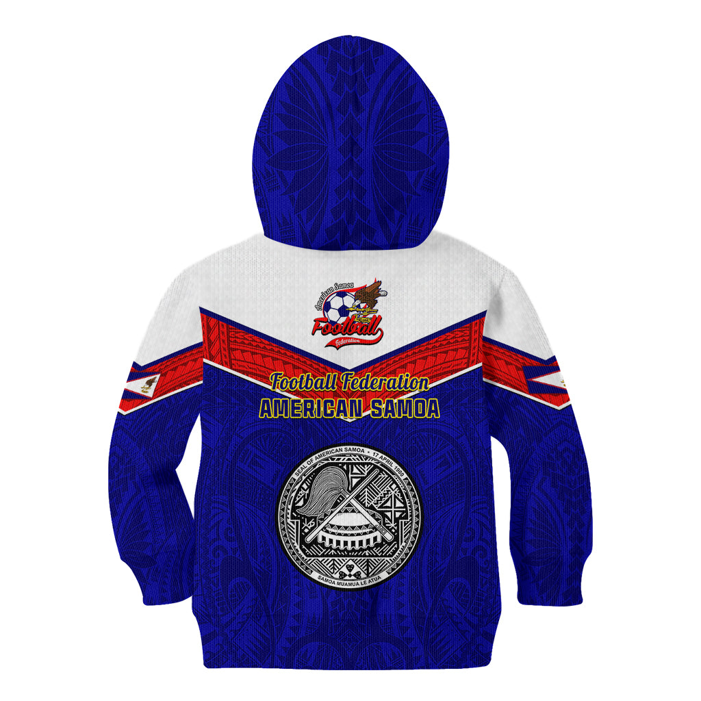 American Samoa Football Kid Hoodie Polynesian Sporty Style - Wonder Print Shop