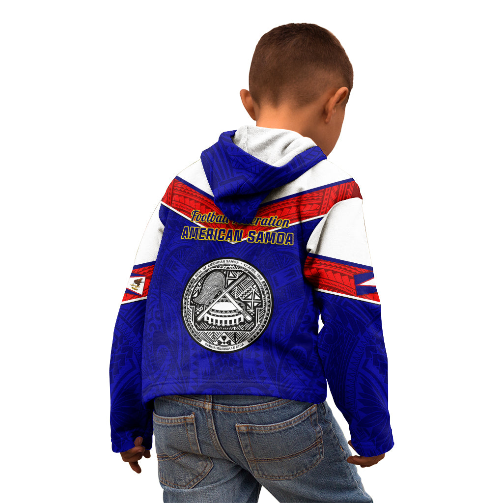 American Samoa Football Kid Hoodie Polynesian Sporty Style - Wonder Print Shop