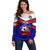 American Samoa Football Off Shoulder Sweater Polynesian Sporty Style - Wonder Print Shop