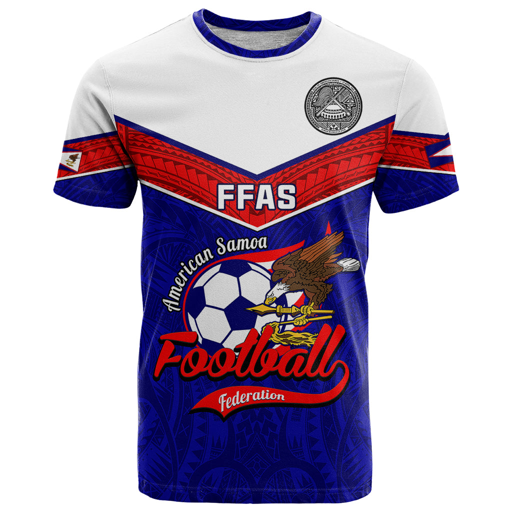 American Samoa Football T Shirt Polynesian Sporty Style - Wonder Print Shop