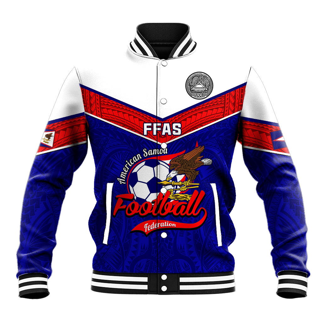 Personalised American Samoa Football Baseball Jacket Polynesian Sporty Style - Wonder Print Shop