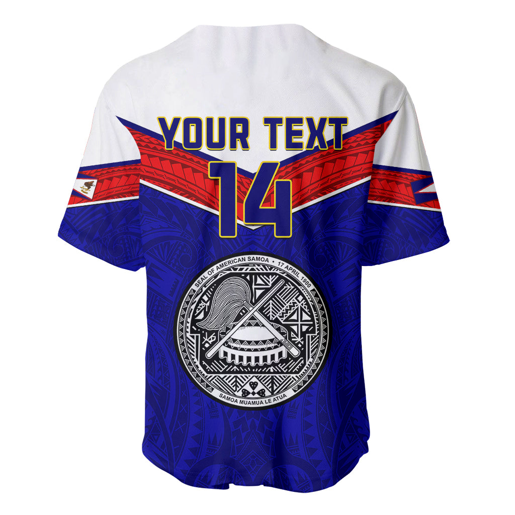 Personalised American Samoa Football Baseball Jersey Polynesian Sporty Style - Wonder Print Shop