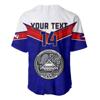 Personalised American Samoa Football Baseball Jersey Polynesian Sporty Style - Wonder Print Shop