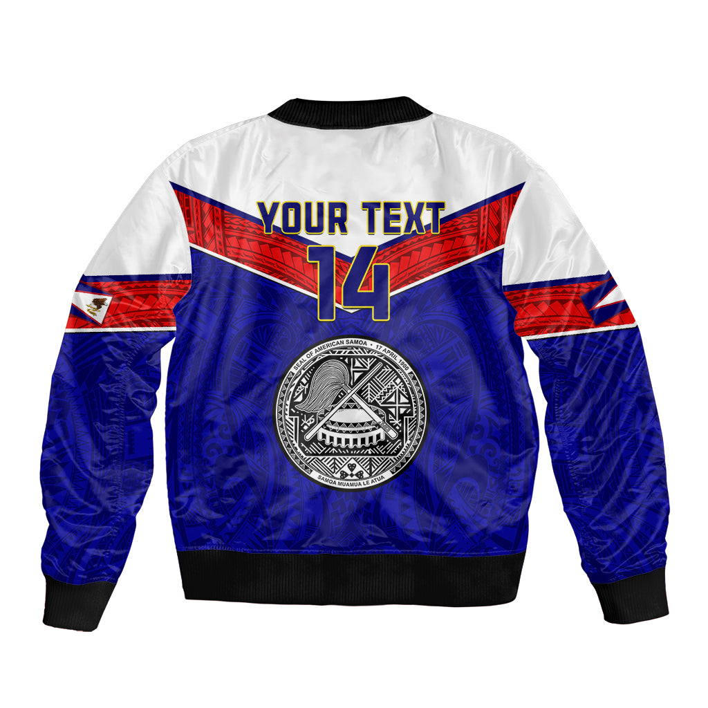 Personalised American Samoa Football Bomber Jacket Polynesian Sporty Style - Wonder Print Shop