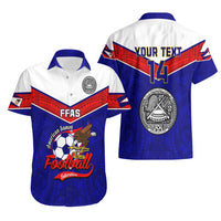 Personalised American Samoa Football Hawaiian Shirt Polynesian Sporty Style - Wonder Print Shop