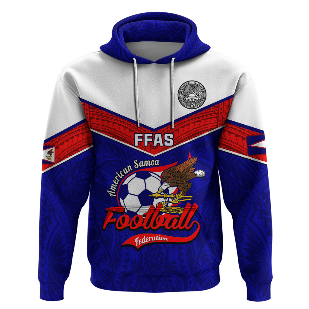Personalised American Samoa Football Hoodie Polynesian Sporty Style - Wonder Print Shop