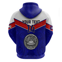 Personalised American Samoa Football Hoodie Polynesian Sporty Style - Wonder Print Shop