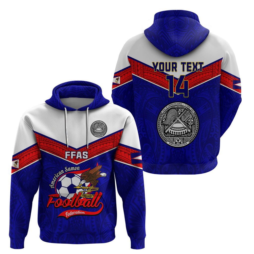 Personalised American Samoa Football Hoodie Polynesian Sporty Style - Wonder Print Shop