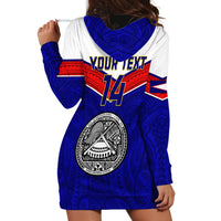 Personalised American Samoa Football Hoodie Dress Polynesian Sporty Style - Wonder Print Shop