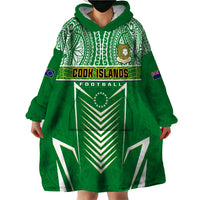 Cook Islands Football Wearable Blanket Hoodie Go Kuki Airani Polynesian Sporty Style - Wonder Print Shop