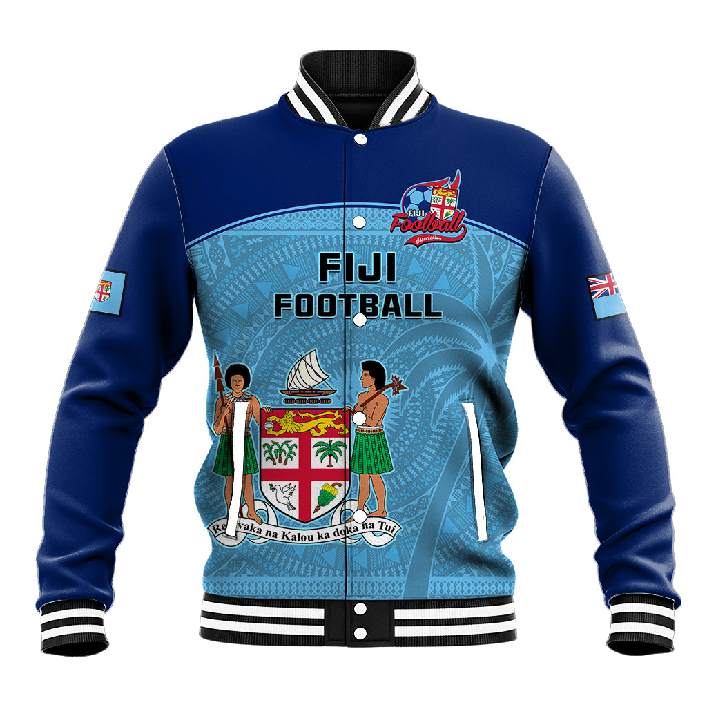 Fiji Football Baseball Jacket Fijian Tapa Pattern Sporty Style - Wonder Print Shop