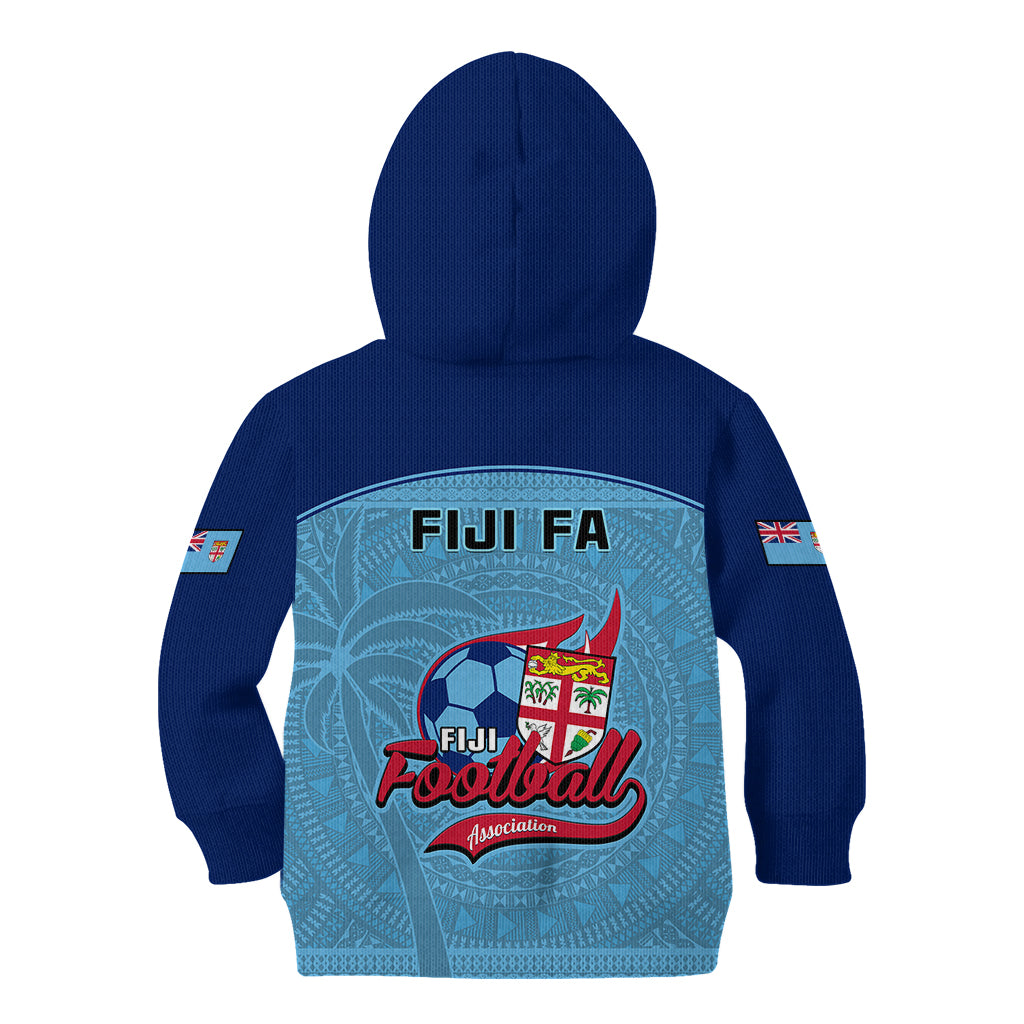 Fiji Football Kid Hoodie Fijian Tapa Pattern Sporty Style - Wonder Print Shop