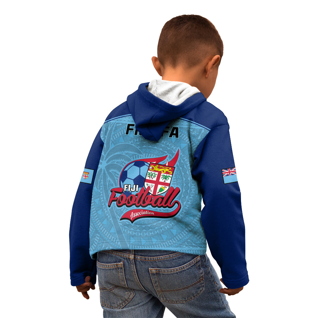 Fiji Football Kid Hoodie Fijian Tapa Pattern Sporty Style - Wonder Print Shop