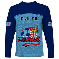 Fiji Football Long Sleeve Shirt Fijian Tapa Pattern Sporty Style - Wonder Print Shop
