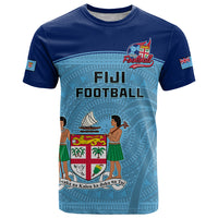 Fiji Football T Shirt Fijian Tapa Pattern Sporty Style - Wonder Print Shop