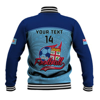 Personalised Fiji Football Baseball Jacket Fijian Tapa Pattern Sporty Style - Wonder Print Shop