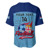 Personalised Fiji Football Baseball Jersey Fijian Tapa Pattern Sporty Style - Wonder Print Shop