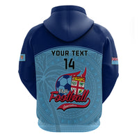 Personalised Fiji Football Hoodie Fijian Tapa Pattern Sporty Style - Wonder Print Shop