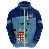 Personalised Fiji Football Hoodie Fijian Tapa Pattern Sporty Style - Wonder Print Shop