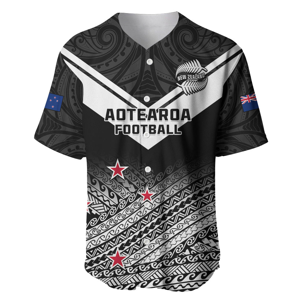 Aotearoa Football Baseball Jersey Go New Zealand Maori Fern Pattern - Wonder Print Shop