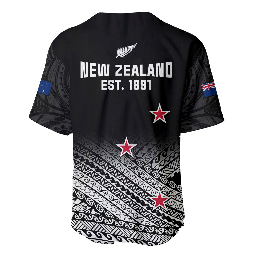 Aotearoa Football Baseball Jersey Go New Zealand Maori Fern Pattern - Wonder Print Shop