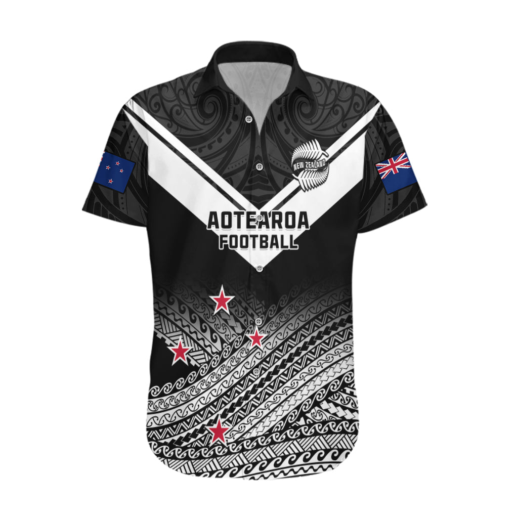 Aotearoa Football Hawaiian Shirt Go New Zealand Maori Fern Pattern - Wonder Print Shop