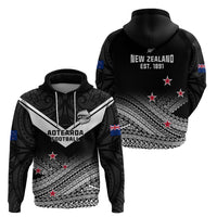 Aotearoa Football Hoodie Go New Zealand Maori Fern Pattern - Wonder Print Shop