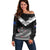 Aotearoa Football Off Shoulder Sweater Go New Zealand Maori Fern Pattern - Wonder Print Shop