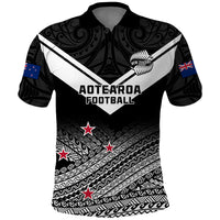 Aotearoa Football Polo Shirt Go New Zealand Maori Fern Pattern - Wonder Print Shop