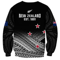 Aotearoa Football Sweatshirt Go New Zealand Maori Fern Pattern - Wonder Print Shop